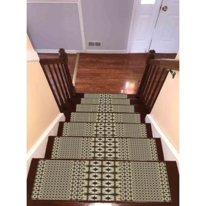 Alfombra con Estampado de Patrones Geométricos, Alfombra Moderna con Diseño Kilim para Escaleras, Alfombra Marrón Fácil de Limpiar, Goblen - Product Image 5