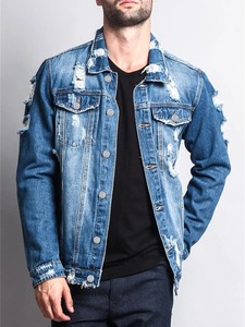 Top Tendance Élégant Lavé Jeans Homme Vestes En Coton Biologique Denim Hommes Vestes De Qualité Premium Veste En Gros Pour Hommes - Product Image 4