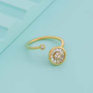 Trendy Gold & Rhodium Plated Fashion <b>Rings</b> <b>Statement</b> Eternity & Invisibility Setting Fashionable Finger <b>Ring</b> 192459 for Gifts - Product Image 1