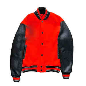 Varsity Jacket Hombres Mangas de cuero de moda Durable Moda Casual Streetwear Venta al por mayor a granel Directo de fábrica Oem Odm Low Moq Compradores - Product Image 2