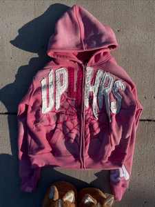 Conjunto acampanado de nuevo diseño para hombre, forro polar grueso, 100% algodón, Sudadera con capucha de dos piezas y pantalones de chándal acampanados, conjunto de joggers apilados para hombre - Product Image 6