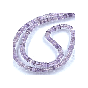 High Quality 17 Inch Natural Pink Amethyst <b>Heishi</b> <b>Beads</b> 5-6 MM Smooth Strand Tier Shape Stone <b>Beads</b> for Jewelry Making - Product Image 4