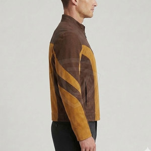 High Quality <b>Suede</b> <b>Leather</b> <b>Jacket</b> For Men With Premium Soft Finish Classic Styling Durable Construction And All Season - Product Image 6
