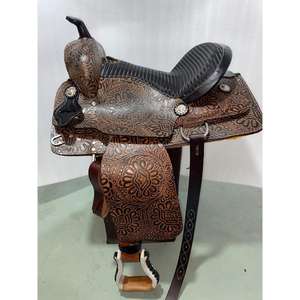 Selle anglaise en cuir véritable fabriquée en Inde avec arçon en bois, prix compétitif, 100% cuir, écologique, durable, selle de course - Product Image 6