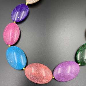 Collier de perles de sodalite naturelle, collier de perles rondes lisses en sodalite de 8mm, collier ras du cou en cristal fait main bijoux en perles - Product Image 3