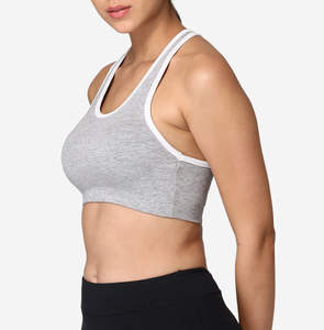 Soutien-gorge de sport de yoga haute résistance pour femmes, logo personnalisé sur le devant, antibactérien, séchage rapide, grande taille, col en V profond, vêtements de sport de fitness - Product Image 4