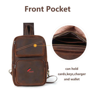 Sac à dos de randonnée en cuir de luxe OEM disponible Sac de randonnée en cuir vintage avec sac à dos extérieur imperméable de grande capacité - Product Image 4