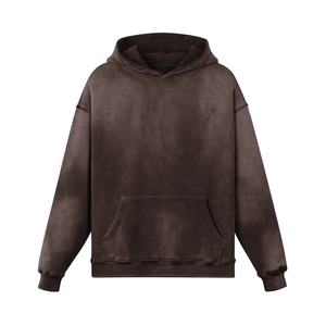 NOUVEAU TENDANCE EN DÉTRESSE Sweat à capuche à poche kangourou délavé - Product Image 5