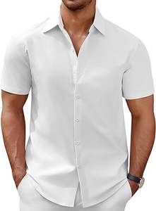 <b>Men's</b> Casual <b>Floral</b> Print Short Sleeve Hawaiian <b>Shirt</b> 100% Cotton Top for Formal & Informal Wear - Product Image 4