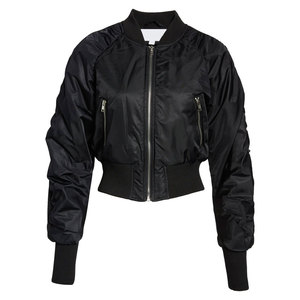 100% algodón calidad superior logotipo personalizado Crop Top chaquetas marca personalizada Casual Wear mujeres Crop Top chaqueta - Product Image 5