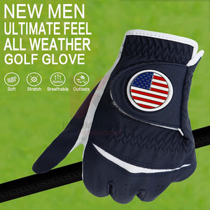 Gants de golf sportifs en cuir Cabretta style moderne, en peau de mouton, avec logo personnalisé, toutes saisons, pour hommes - Product Image 3