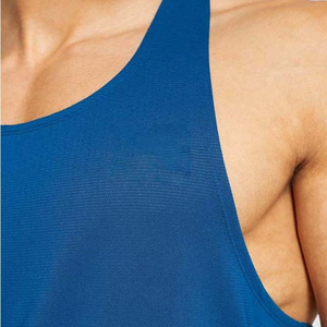 Venta al por mayor precio barato personalizado su propio logotipo diseño hombres Camisa sin mangas algodón poliéster Color sólido gimnasio desgaste hombre Camiseta sin mangas - Product Image 4