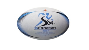 Ballon de rugby en PU de qualité supérieure résistant aux intempéries, prise en main durable, couture durable, idéal pour toutes les surfaces et toutes les saisons - Product Image 5