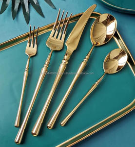 Classy Sleek Handle 5 piezas de acero inoxidable con acabado de espejo Juego de cubiertos Parte DE BODA Restaurante - Product Image 6