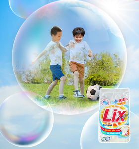 Lix Premium Eco-Friendly Disposable Bleach <b>Detergent</b> Powder Optional Lemon Fragrance for Apparel Cleaning Automatic Machine - Product Image 4