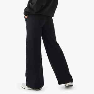 Wholesale Best-Selling Women's Polyester/Cotton Sweatpants 350 GSM Heavyweight Winter Casual Wear Comfortable <b>Elastic</b> Waist Flat - Product Image 5