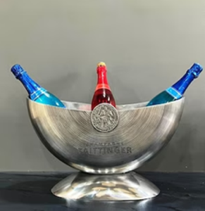 Cubo enfriador de vino de aluminio ligero fácil de llevar y perfecto para fiestas al aire libre y picnics disponibles a precios al por mayor - Product Image 4