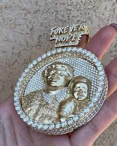 Colgante de Oro Amarillo de 18K con Nombre Personalizado, Estilo Hip Hop, para Hombre, con Moissanita Certificada por GRA, Regalo - Product Image 4