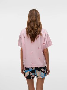 Camiseta personalizada para mujer con diseño de bordado, 100% algodón de alta calidad, salida de fábrica ecológica para camisetas con logotipo de verano - Product Image 2