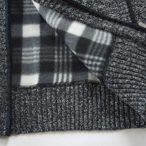 2025 Autumn Winter <b>Men's</b> 100% Cotton <b>Cardigan</b> New Cross-Border European Size Geometric Front Logo Zipper <b>Knitted</b> Sweater Coat - Product Image 3