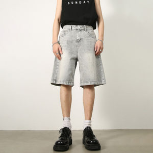 Pantalones Cortos de Mezclilla con Estampado DTG, Lavado Ácido, Estilo Urbano, Hechos a Medida en Pakistán, Calidad Superior, Tendencia HSI 2026 - Product Image 1