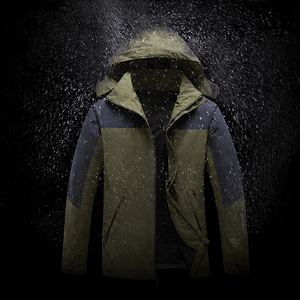 Veste coupe-vent pour homme avec doublure en mesh et poches zippées, veste softshell imperméable multifonction de qualité supérieure, utilisable toute l'année - Product Image 1
