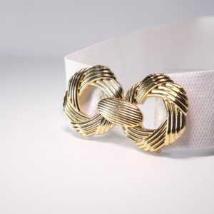 Cinturón Elástico Informal para Mujer con Hebilla Dorada de Aleación - Product Image 2