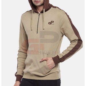 Sweats à capuche demi-fermeture éclair de style décontracté entièrement personnalisés nouveauté sweats à capuche demi-fermeture éclair confortables - Product Image 2