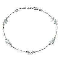 Tobillera con Dije de Mariposa Plateada, Joyería Delicada y Elegante para Mujeres y Niñas, Tobilleras con Patrón Elegante para Bodas y Fiestas - Product Image 2