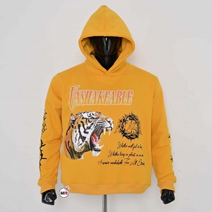 Sweat à capuche personnalisé pour hommes, 100% coton, lourd, coupe ample, pulls à capuche Streetwear avec écran et impression en silicone - Product Image 1