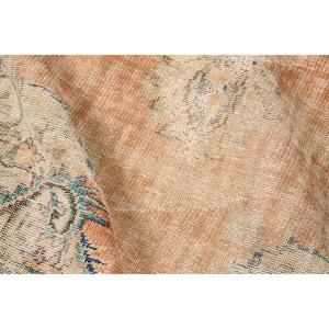 Turkish Area Rug 4.1x8.5 ft, Vintage <b>Brown</b> Oriental <b>Wool</b> Rug - Product Image 5