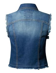 Gilet en jean pour hommes et femmes modernes décontracté Vintage élégant Denim gilet garde-robe essentiel en détresse sans effort Cool Style - Product Image 2