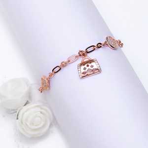 Rose Gold Weave Fashion <b>Charm</b> <b>for</b> <b>Bracelet</b> - Product Image 1