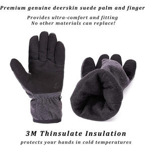 Gants d'hiver respirants à manches courtes SportChek en coton compatibles écran tactile avec détection de pointe, logo frontal inclus 2026 - Product Image 2