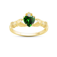 Feiner Schmuck S925 Sterling Silber Rhodiniert Herzförmiger Ewigkeitsring Personalisierter Gravierter Zirkon Hochzeitsgeschenk