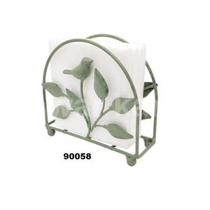 Servilletero clásico de pájaro y árbol de Hierro fundido/dispensador de pañuelos independiente de Mesa Verde rústico - Product Image 1