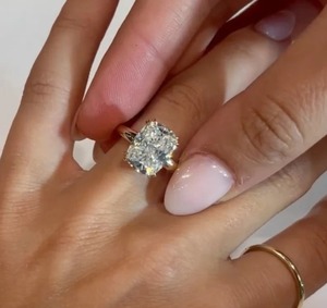 5 Ct Cushion Cut Moissanite <b>Diamond</b> Ring 925 Sterling Silver Customized Engagement Ring & <b>Other</b> <b>Diamond</b> <b>Jewelry</b> - Product Image 2