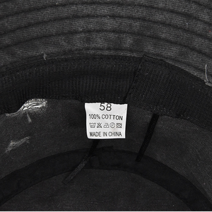 Sombrero de Pescador de Ala Ancha Desgastado y Rasgado para Hombre y Mujer, Sombrero de Sol de Lona de Algodón Vintage con Detalles Desgastados - Product Image 5