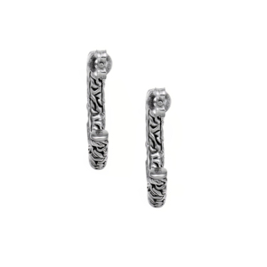 Pendientes de Aro con Flores Balinesas de Plata de Ley, con Perla y Circonita, Chapados en Oro, Regalo de Boda - Product Image 2