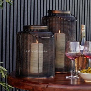 New Arrival Metal Wire Candle <b>Lantern</b> Vintage Style Black Color For Home And Wedding Tabletop Decorative <b>Lantern</b> - Product Image 4