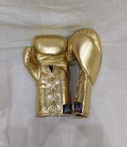 Gants de boxe en cuir de haute qualité Golden MMA Muay Thai Pro, légers, avec logo personnalisé, à lacets, pour entraînement et sparring. - Product Image 3