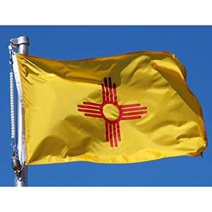 Drapeau du Nouveau-Mexique 3x5 pieds, double face, 3 couches, polyester, fabriqué aux États-Unis par USA TOP FLAGSINC avec 2 attaches en laiton - Product Image 2