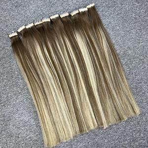 100% extensiones de cabello humano liso natural en color piano cabello crudo vietnamita de un donante en Formato de Cinta - Product Image 4