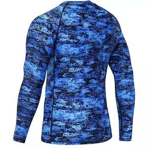 Camiseta Deportiva de Manga Larga para Hombre, Diseño de Camuflaje, Poliéster/Spandex, Cuello Transpirable, Secado Rápido, Antibacteriana - Product Image 2