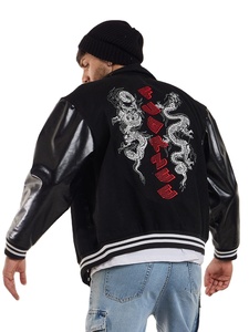 Fabricante superior bordado hombres último diseño Letterman chaqueta de invierno ropa de calle Hip Hop Letterman chaqueta - Product Image 2