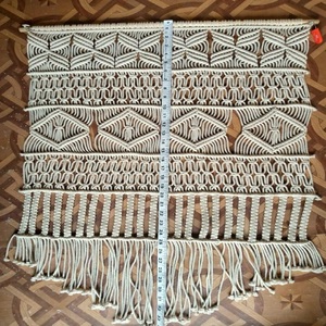 Cordón de algodón macramé hecho a medida para colgar en la pared para decoración del hogar tiendas de reventa - Product Image 1