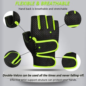 Men and Women's Lightweight Leather Gym Workout <b>Gloves</b> Excellent Grip Fitness <b>Training</b> <b>Gloves</b> for Sports and <b>Weight</b> Lifting - Product Image 2