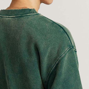 Sweat à capuche homme sur mesure à épaules tombantes, épais, délavé à l'acide, avec boutons et impression numérique - Product Image 3