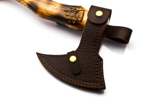 Wholesale Handmade High Quality Custom <b>Viking</b> <b>Axe</b> with Steel Head Wooden Handle for Camping Hatchet with Sheath Price - Product Image 6