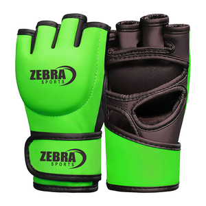 Gants de boxe professionnels demi-doigts en cuir PU personnalisés pour MMA Muay Thai Gym Training et Grappling Sparring-Tailles 8oz - Product Image 5